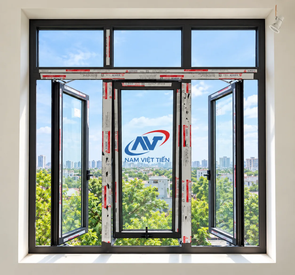 Cửa sổ nhôm Xingfa kính mở Cửa sổ nhôm Xingfa lắp kính mở