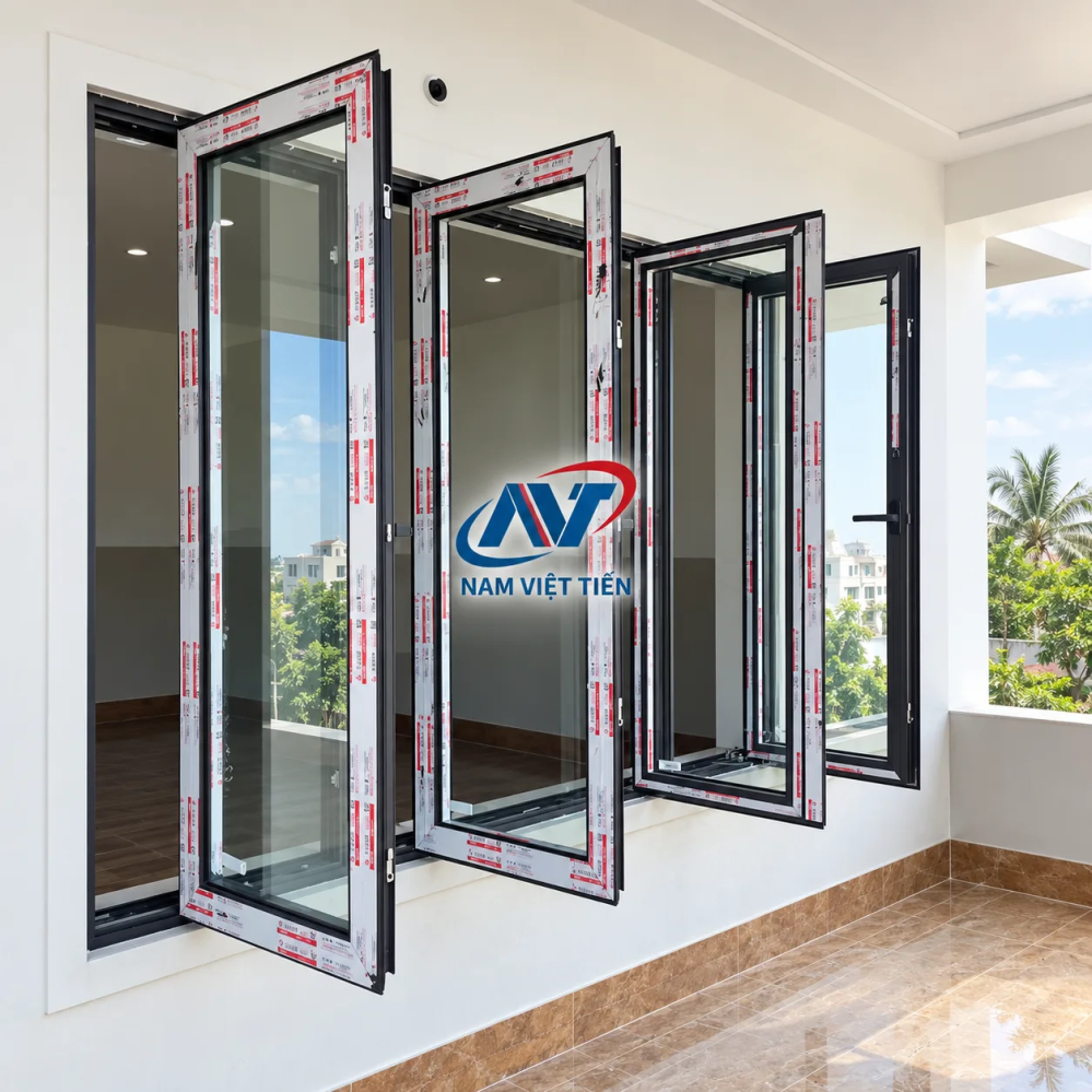 Cửa xếp trượt nhôm Xingfa 4 cánh Cửa xếp trượt nhôm Xingfa 4 cánh