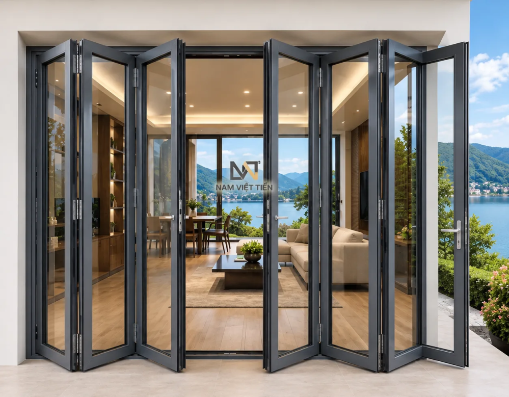 Cửa xếp trượt nhôm Xingfa đẹp Cửa xếp trượt nhôm Xingfa đẹp