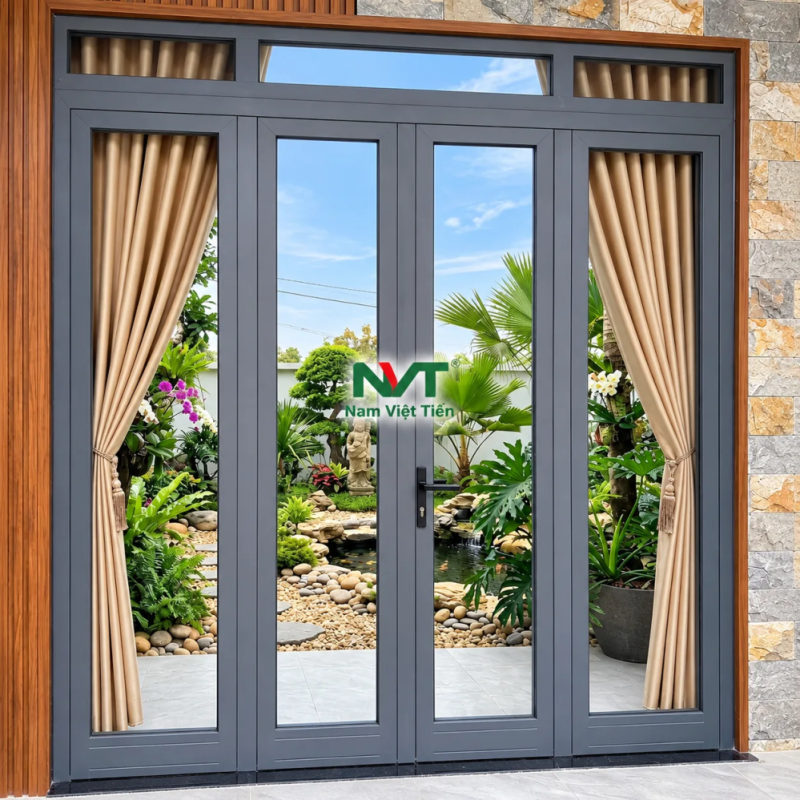 Báo giá cửa đi nhôm Xingfa 4 cánh