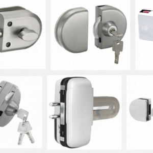Khóa cửa kính cường lực mới lắp đặt