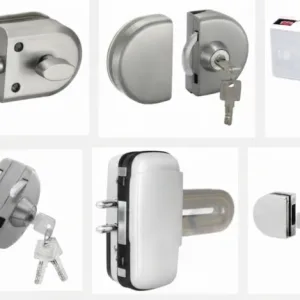 Khóa cửa kính cường lực mới lắp đặt