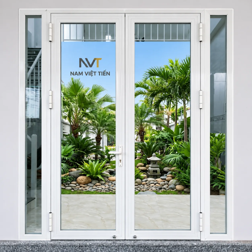 Mẫu cửa đi nhôm Xingfa màu trắng Mẫu cửa đi nhôm Xingfa màu trắng