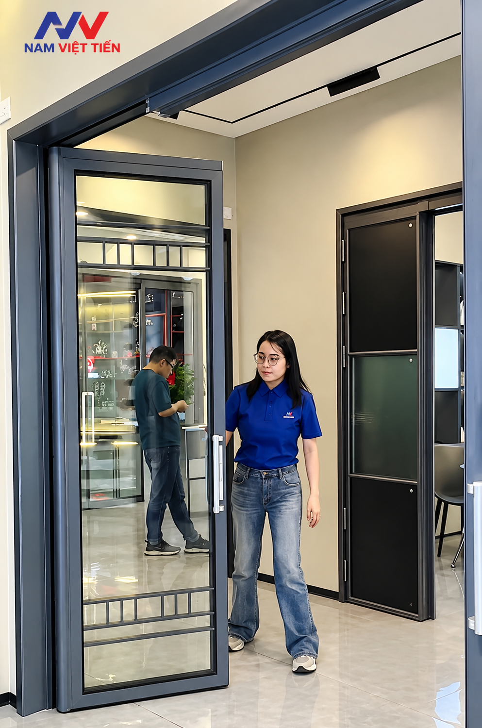 kích thước cửa trượt quay 2 cánh