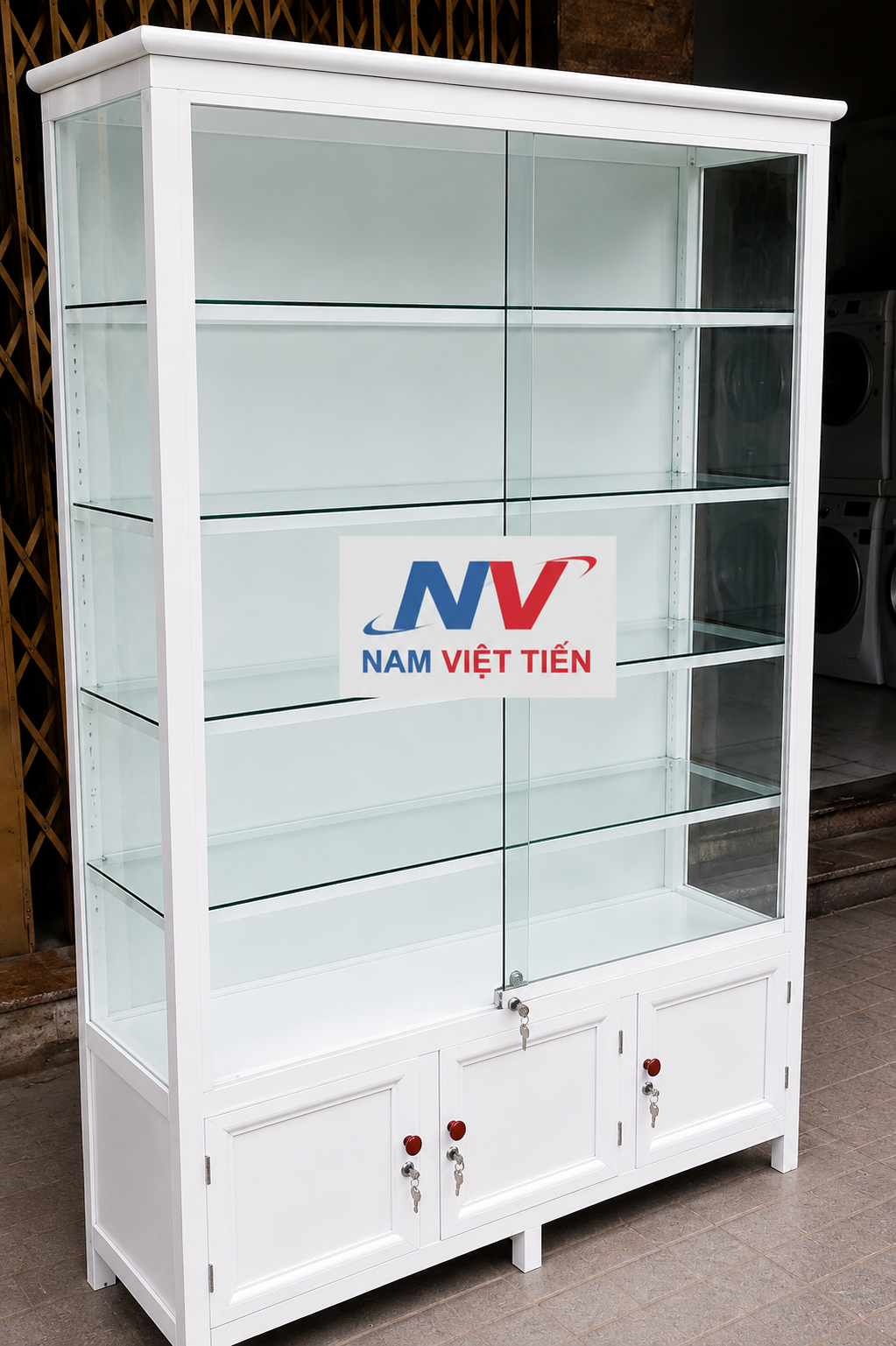 Quầy trưng bày mỹ phẩm thiết kế đẹp